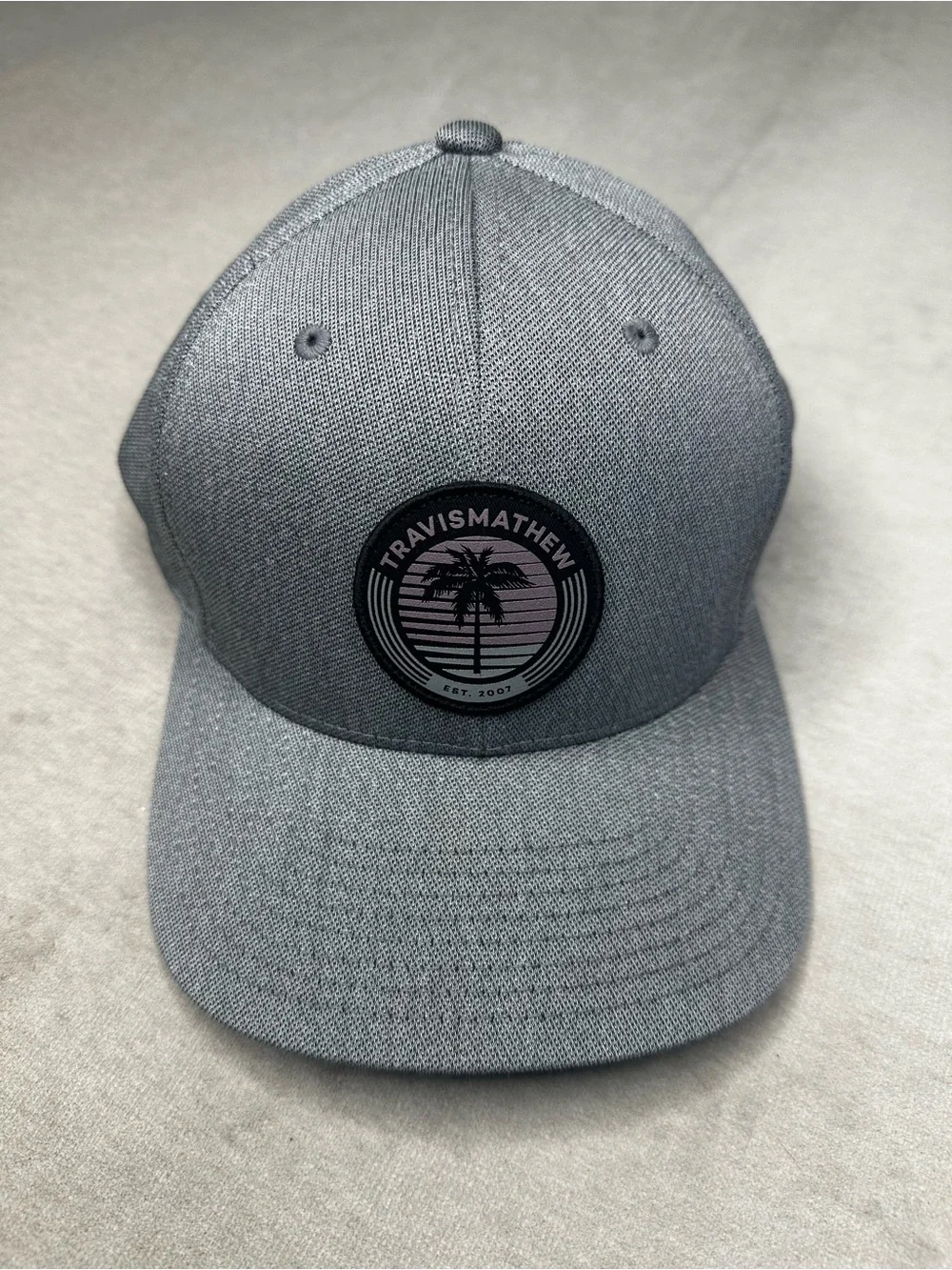 Travis Mathew Gray Men's Palm Logo Cap